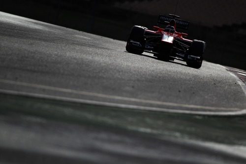 El Marussia de Max Chilton durante los test de Barcelona