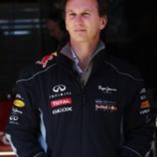 Christian Horner estuvo presente en los test de Barcelona