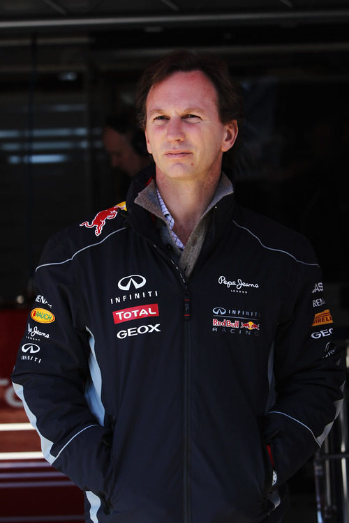 Christian Horner estuvo presente en los test de Barcelona