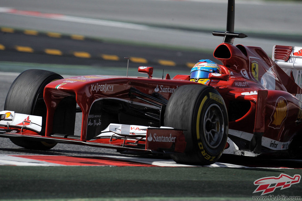 Fernando Alonso pilotó su Ferrari F138 en el último día de test