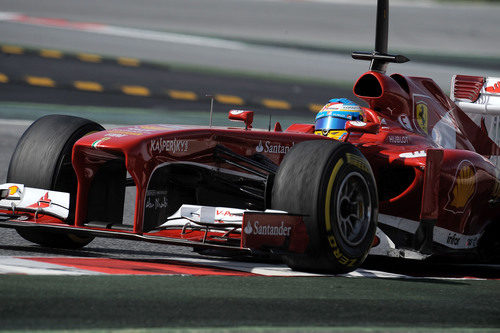 Fernando Alonso pilotó su Ferrari F138 en el último día de test