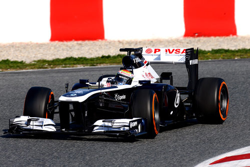 Pastor Maldonado con neumáticos duros en su Williams FW35