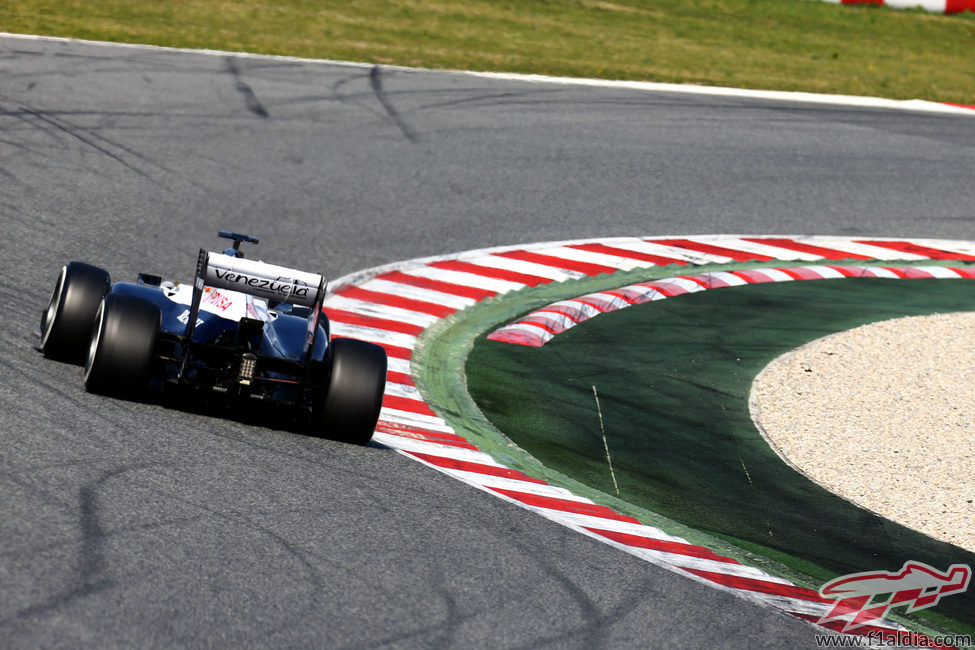 El Williams FW35 de Pastor Maldonado en el Circuit de Catalunya