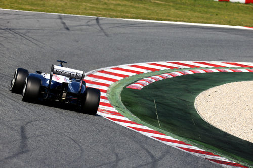 El Williams FW35 de Pastor Maldonado en el Circuit de Catalunya