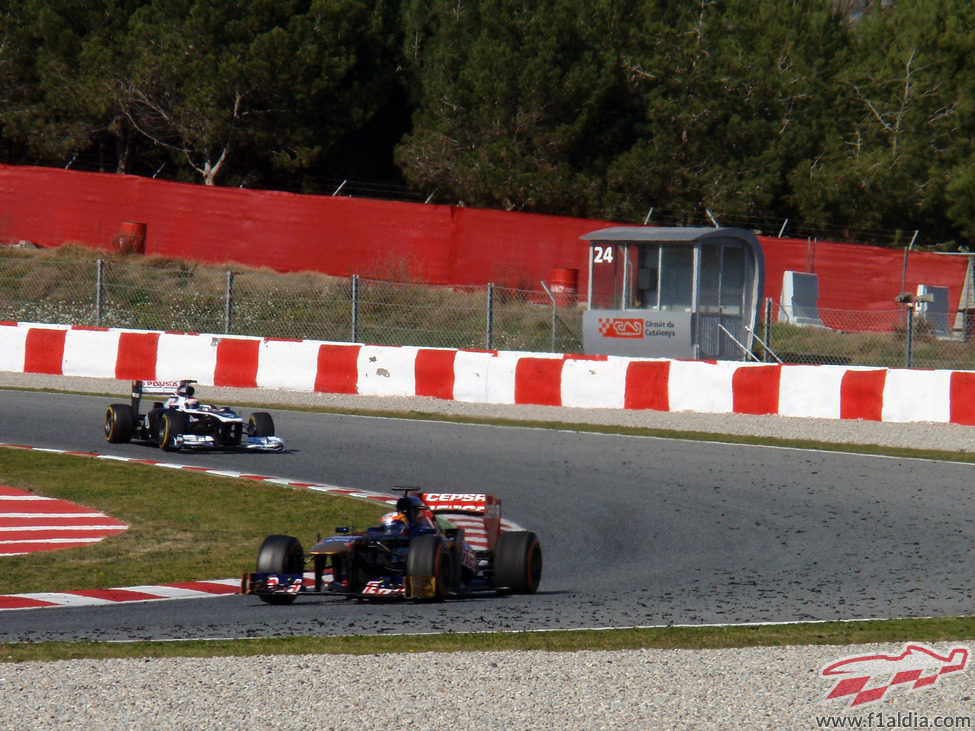 Jean-Eric Vergne y Valtteri Bottas en pretemporada