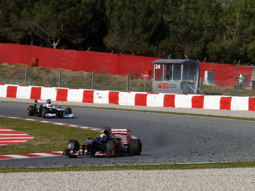 Jean-Eric Vergne y Valtteri Bottas en pretemporada