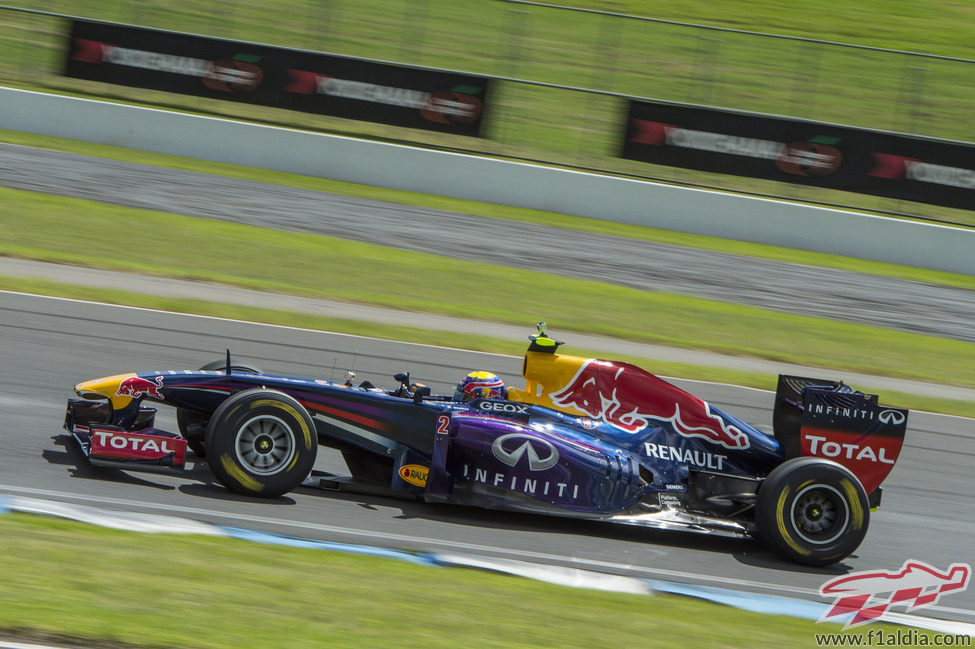 Mark Webber con el RB7 en Sidney