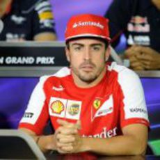 Fernando Alonso, en rueda de prensa