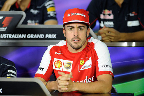 Fernando Alonso, en rueda de prensa