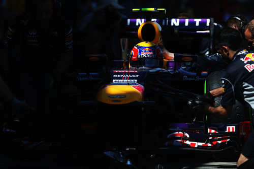 Mark Webber con el RB9 en Australia