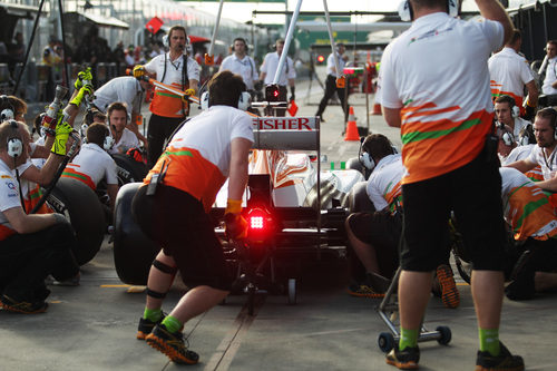 Pit stop en Force India