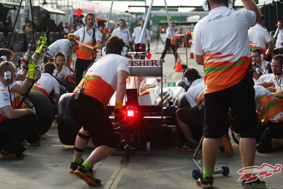 Pit stop en Force India