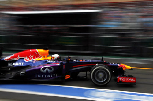 Sebastian Vettel rodando en los terceros libres