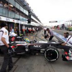 Esteban Gutiérrez con el Sauber C32