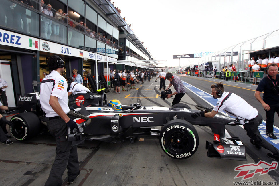 Esteban Gutiérrez con el Sauber C32