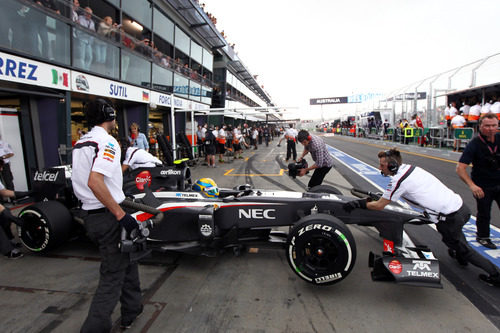 Esteban Gutiérrez con el Sauber C32