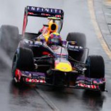 Mark Webber rodando en clasificación