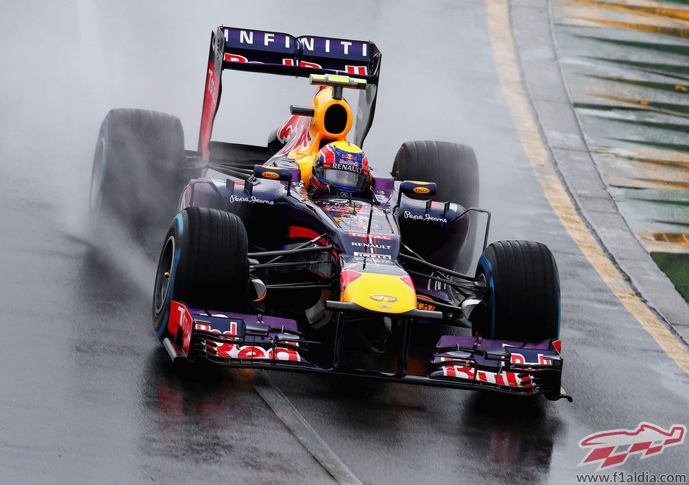 Mark Webber rodando en clasificación