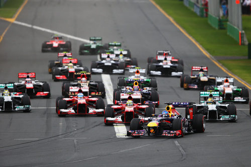 Salida del Gran Premio de Australia 2013