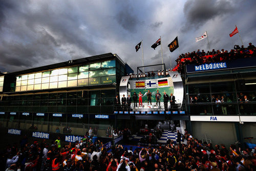 Primer podio de la temporada 2013 de Fórmula 1