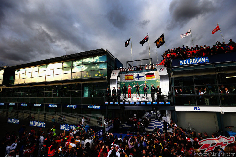 Primer podio de la temporada 2013 de Fórmula 1