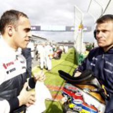 Pastor Maldonado y Fabrizio Maganzi, su fisioterapeuta