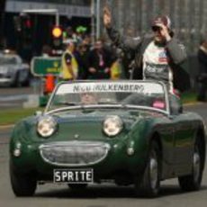 Nico Hülkenberg durante el 'Driver's Parade' del GP de Australia