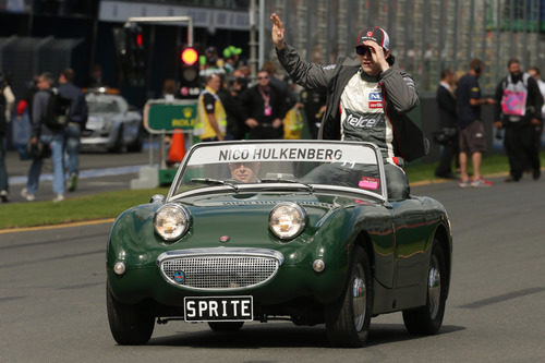 Nico Hülkenberg durante el 'Driver's Parade' del GP de Australia