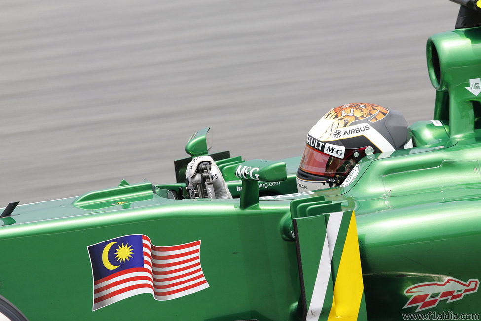 Giedo van der Garde maneja su CT03 en el Gran Premio de casa de Caterham