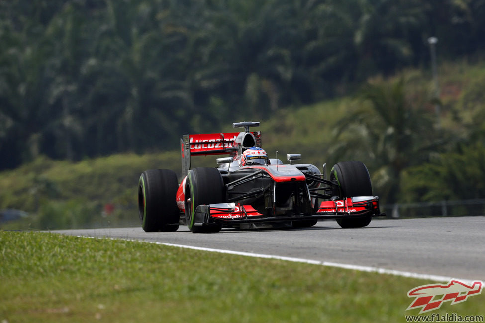 Jenson Button terminó más contento los entrenamientos de Malasia