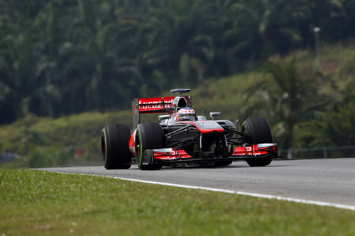Jenson Button terminó más contento los entrenamientos de Malasia