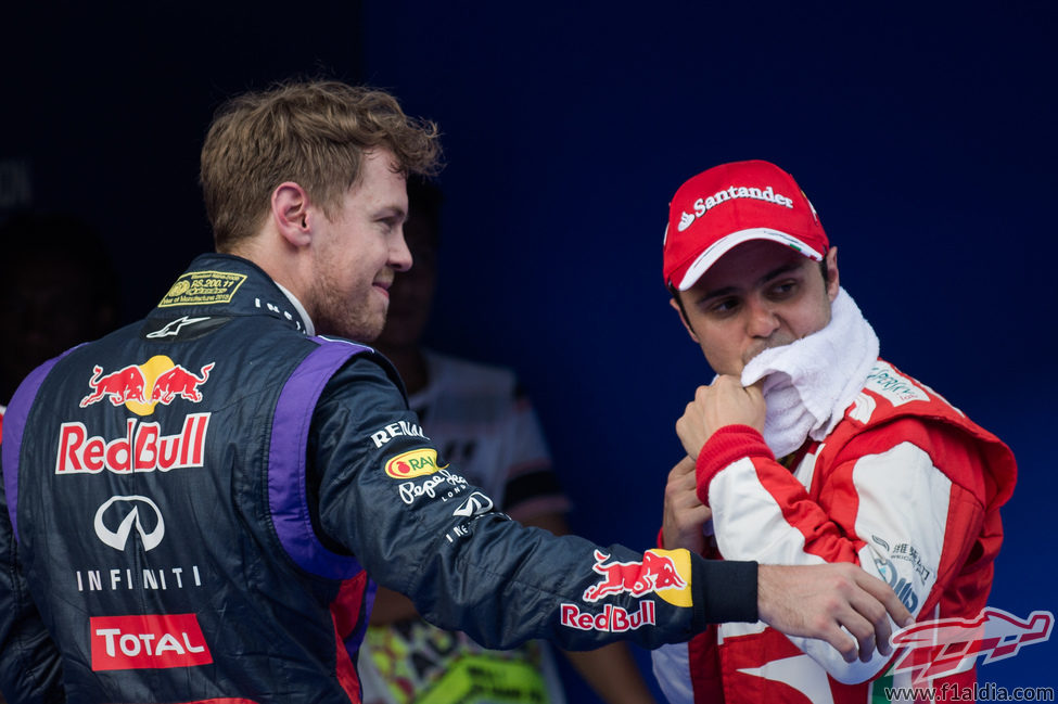 Sebastian Vettel y Felipe Massa, protagonistas en Sepang