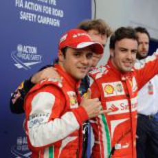 Los dos pilotos de Ferrari, bien posicionados para el GP de Malasia 2013