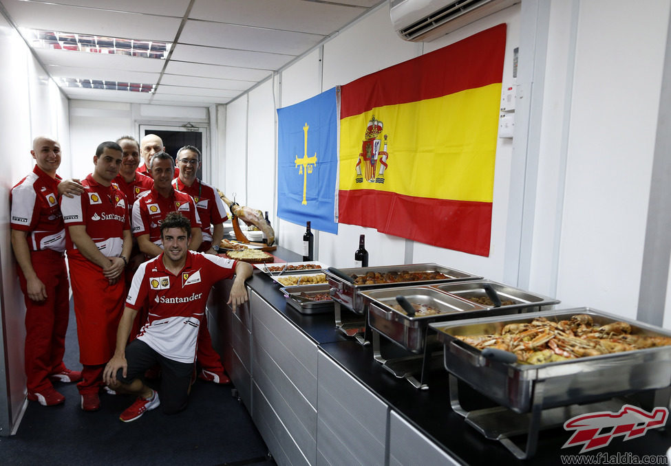 Comida asturiana en Ferrari