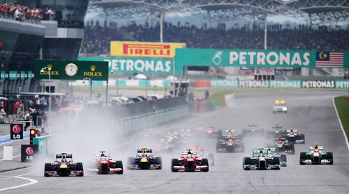 Salida del Gran Premio de Malasia 2013
