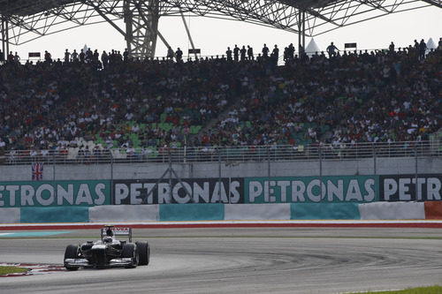 Valtteri Bottas rodando en Sepang