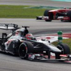 Nico Hülkenberg y Felipe Massa en Sepang