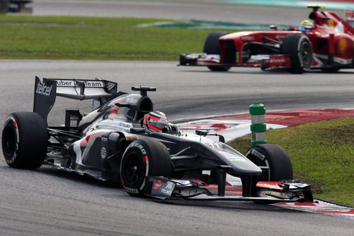 Nico Hülkenberg y Felipe Massa en Sepang