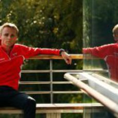 Max Chilton en el paddock de China