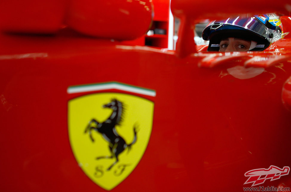 El Cavallino Rampante con Fernando Alonso en el Gran Premio de China
