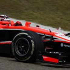 Max Chilton rueda con el Marussia MR02