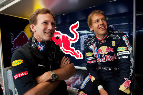 Horner y Vettel