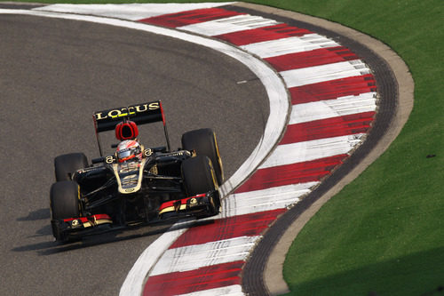 Romain Grosjean en los entrenamientos libres