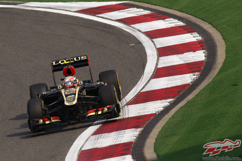 Romain Grosjean en los entrenamientos libres