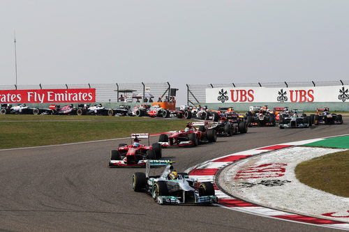 Salida del Gran Premio de China 2013