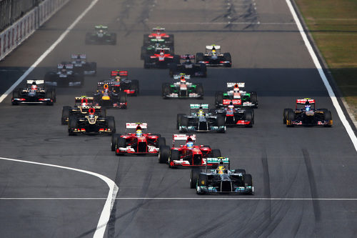 Primeros metros del Gran Premio de China 2013