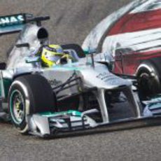 Nico Rosberg rueda en Shanghái