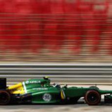 Giedo van der Garde a toda velocidad con su CT03