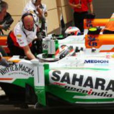 Gran esfuerzo del equipo Force India en Baréin