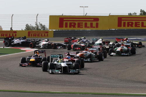 Nico Rosberg, en cabeza del Gran Premio de Baréin